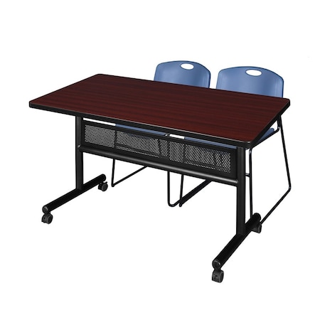 Kobe Rectangle FlipTop Table, 48" W, 29" H, Laminate Top, Mahogany MKFTM4830MH44BE